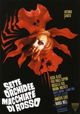 Sette orchidee macchiate di rosso