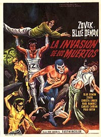 Blue Demon y Zovek en La invasión de los muertos (1973)