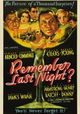Remember Last Night?