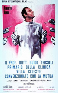 Il prof. Dott. Guido Tersilli, primario della clinica Villa Celeste convenzionata con le mutue (1969)