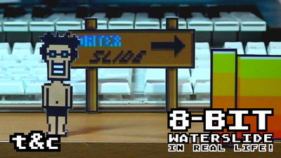 8-Bit Waterslide in Real Life!