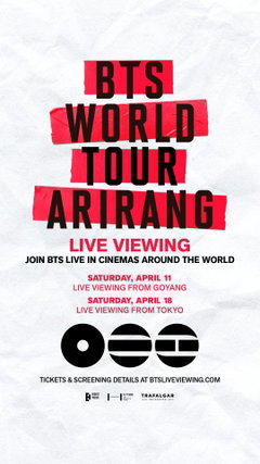 BTS World Tour 'Arirang' in Japan: Live Viewing (2026)