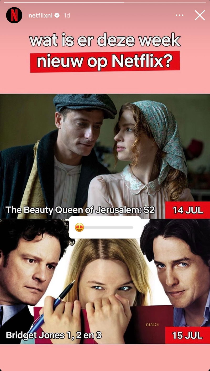Schermafbeelding Instagram Story @netflixnl