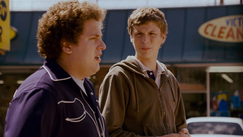 Michael Cera in 'Superbad'. Afbeelding via TMDb.