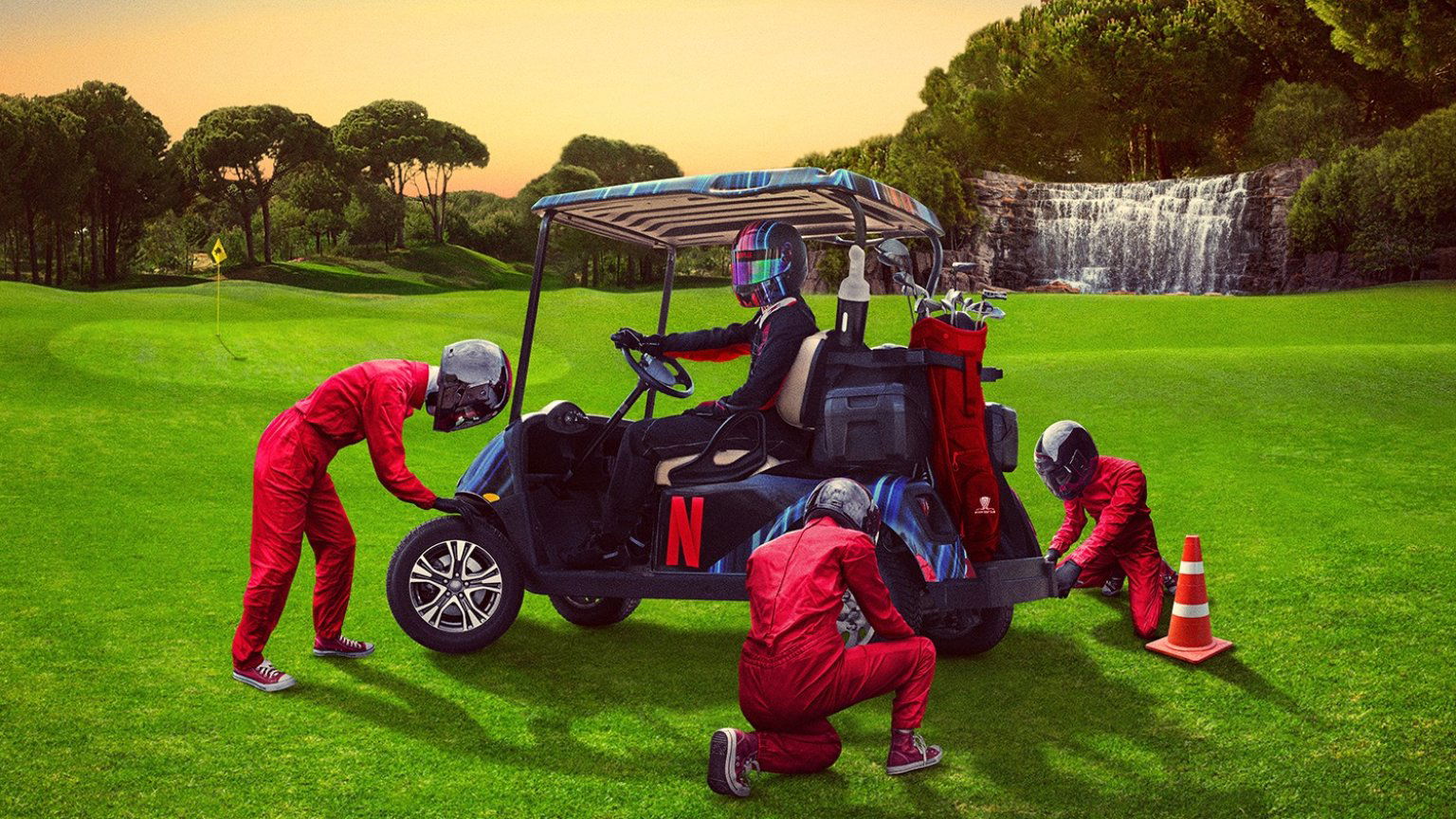 Netflix kondigt sport-uitzending aan met F1-coureurs en golfers die tegen elkaar strijden