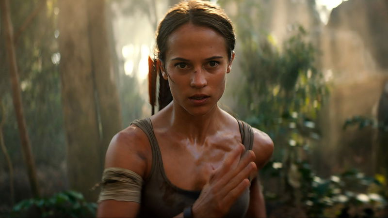 Alicia Vikander als Lara Croft in 'Tomb Raider', afbeelding via TMDb
