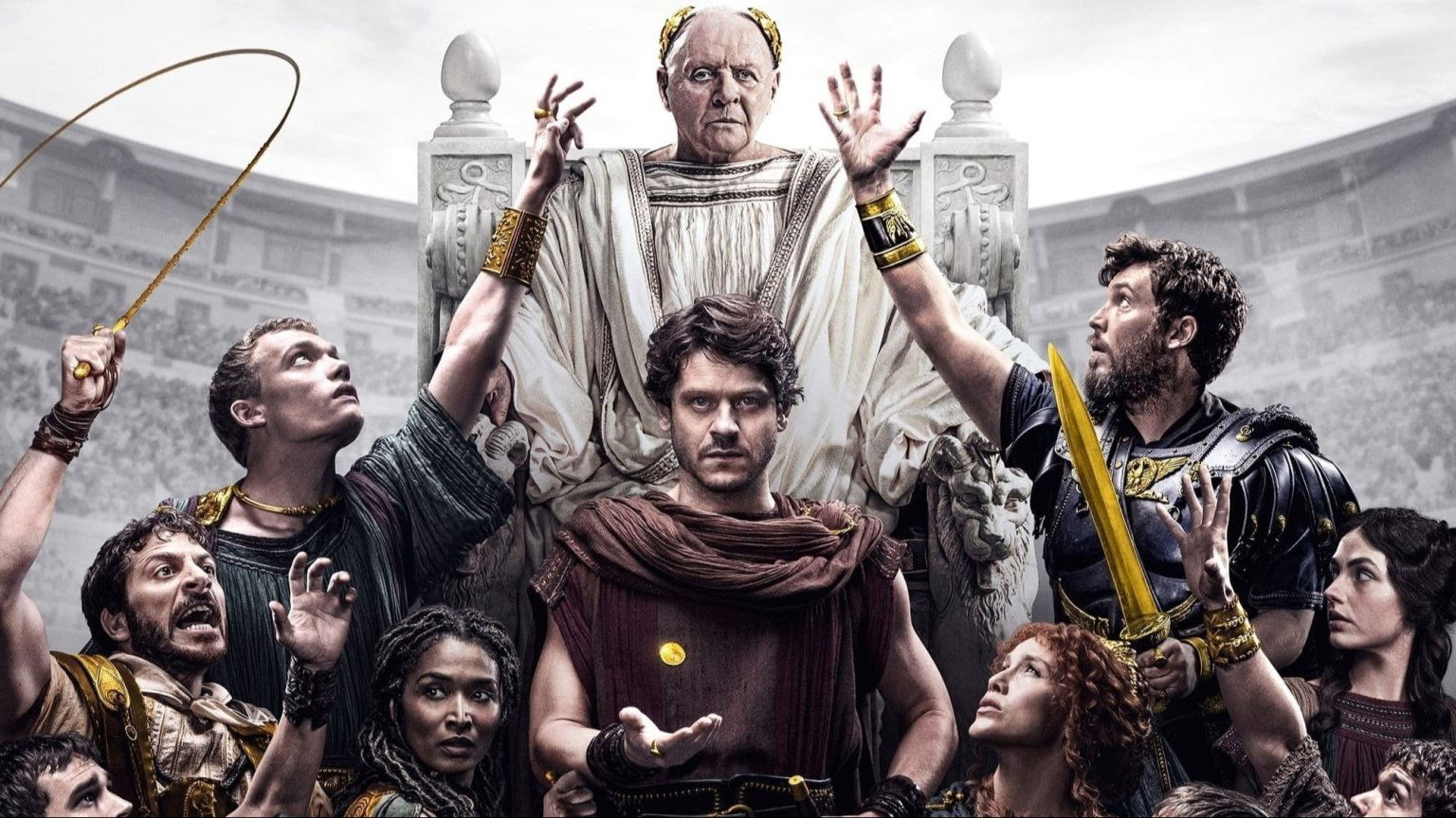 Veelbelovende gladiatorserie met Anthony Hopkins nu te zien