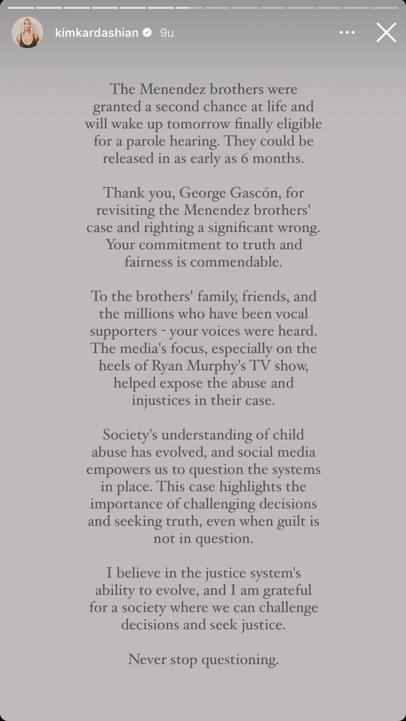 Instagram Story Kim Kardashian