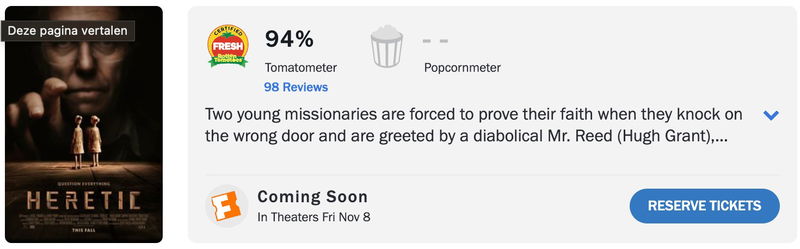 Schermafbeelding via Rotten Tomatoes