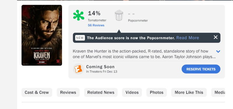 Schermafbeelding via Rotten Tomatoes