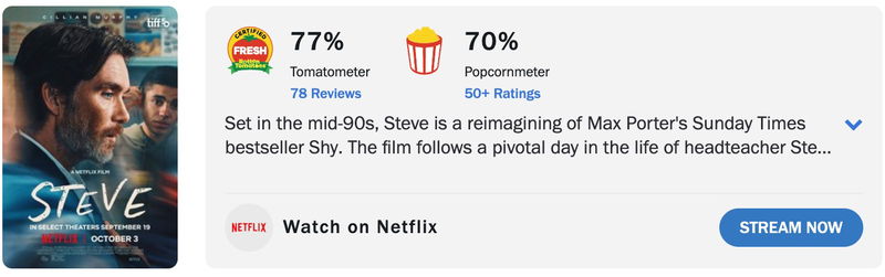Schermafbeelding via Rotten Tomatoes