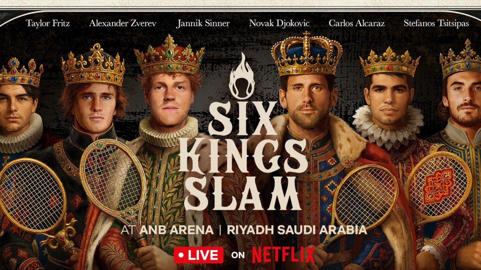 Netflix kondigt live-evenement met de beste tennissers ter wereld aan