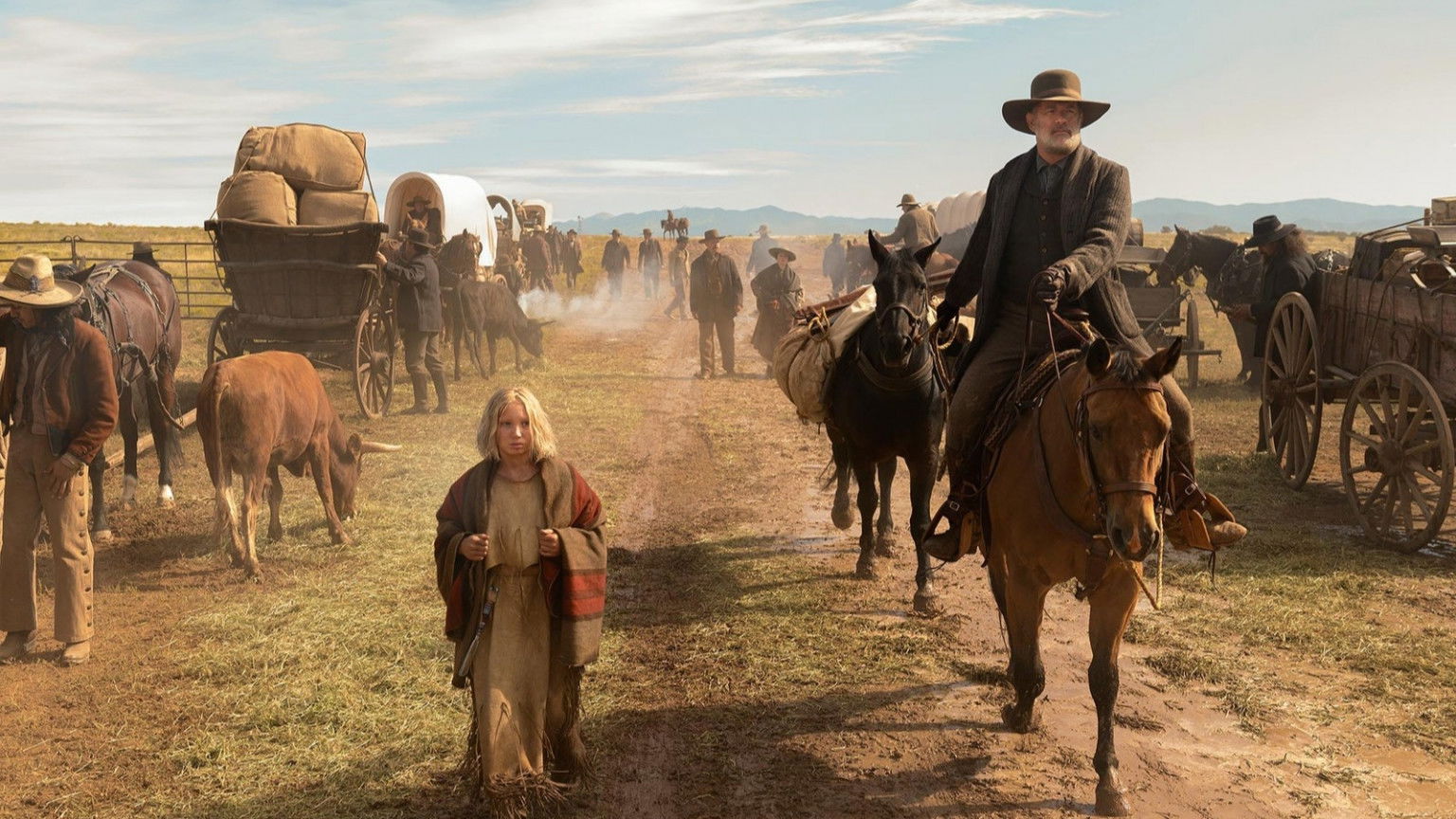 Tom Hanks reist door het Wilde Westen in de eerste teaser van 'News of the World'