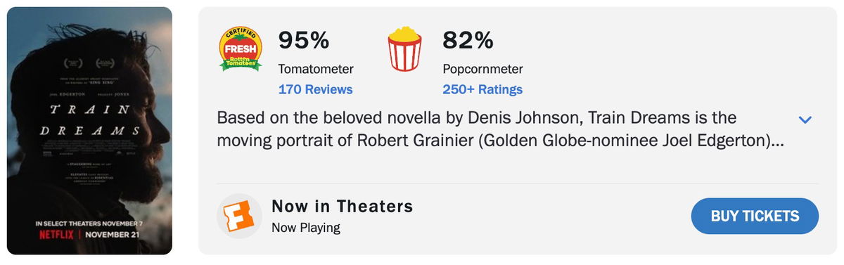 Schermafbeelding via Rotten Tomatoes