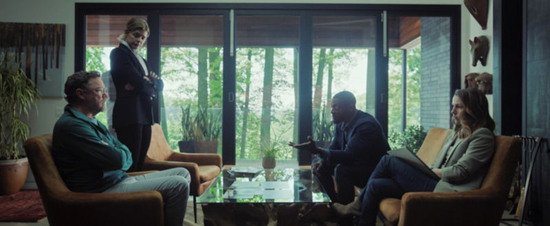 Matthew Lillard, Lou Jurgens, Alona Tal & Aldis Hodge. Photo Courtesy of Ian Watson/Prime Video