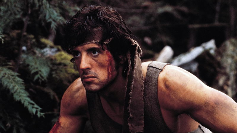 Sylvester Stallone als Rambo in 'First Blood', afbeelding via TMDb