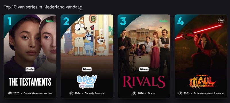 Screenshot van Disney+