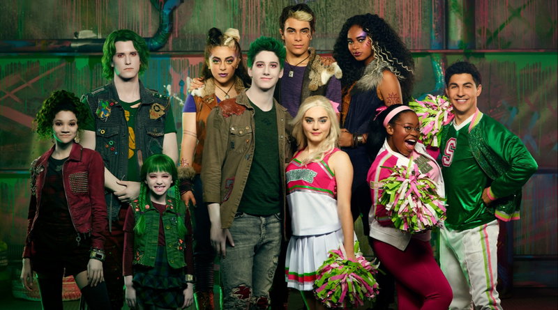 Cast Z-O-M-B-I-E-S 2. Carla Jeffery als Bree rechts onderaan.