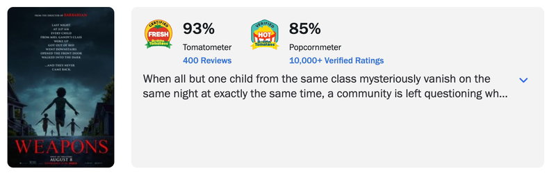 Schermafbeelding Rotten Tomatoes