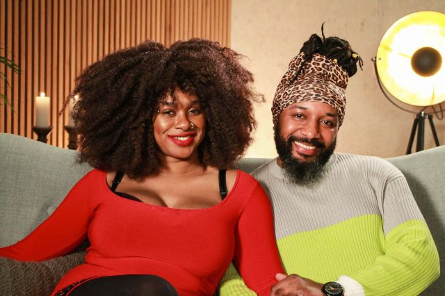 Zangeres Nathalie Makoma en Jean-Claude in 'Sex Tape'. Afbeelding via Discovery+