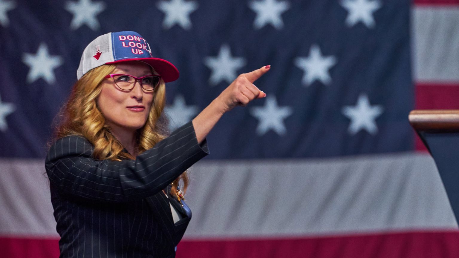 Meryl Streep te zien als president in een nieuwe clip van de Netflix-film 'Don't Look Up'