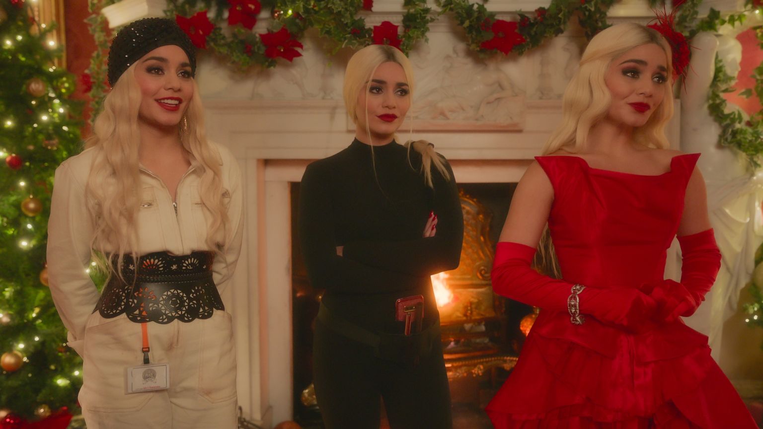 Vanessa Hudgens heeft de grootste lol in 'The Princess Switch 3'-bloopervideo