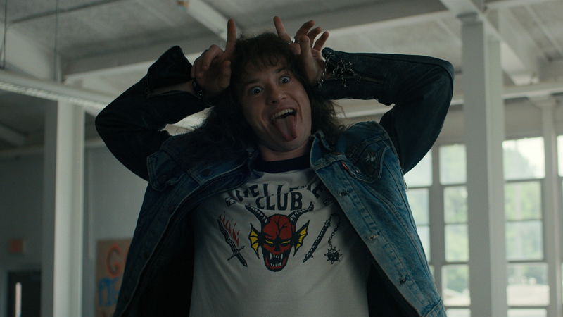 Joseph Quinn als Eddie Munson, afbeelding via Netflix