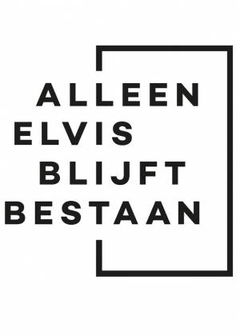 Alleen Elvis blijft bestaan (2013&#8209;&nbsp;)